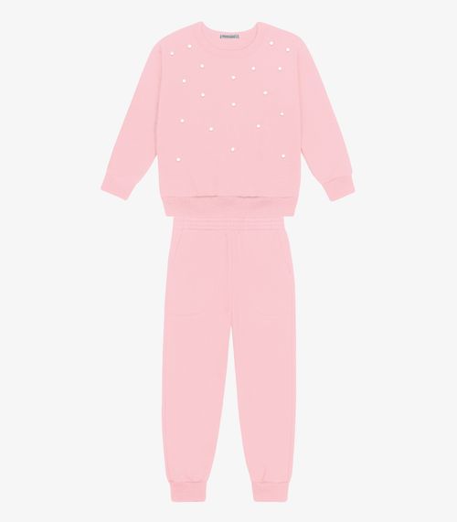 Conjunto Blusão com Calça Menina Trick Nick Rosa