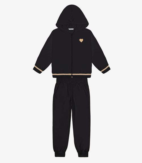 Conjunto Jaqueta Com Capuz Calça Plush Trick Nick Preto