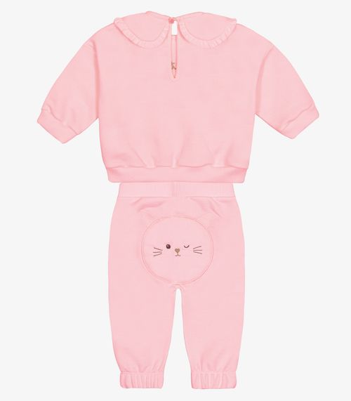 Conjunto Blusão com Calça Menina Trick Nick Rosa
