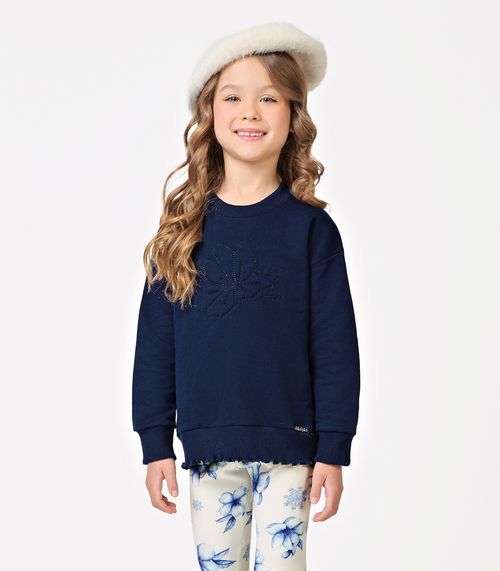 Conjunto Feminino Blusão com Legging Trick Nick Azul