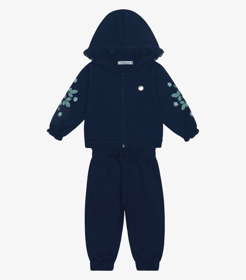 Conjunto Jaqueta com Capuz e Calça Trick Nick Azul