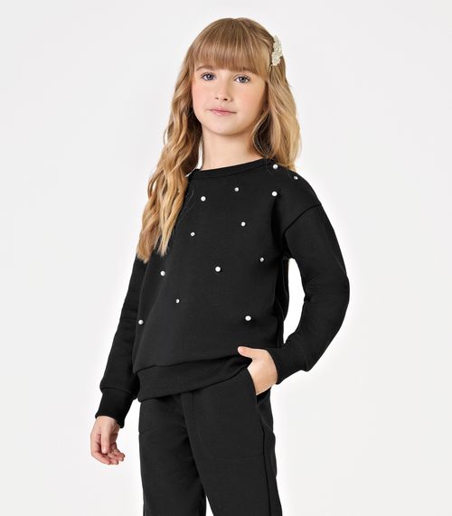 Conjunto Blusão com Calça Menina Trick Nick Preto