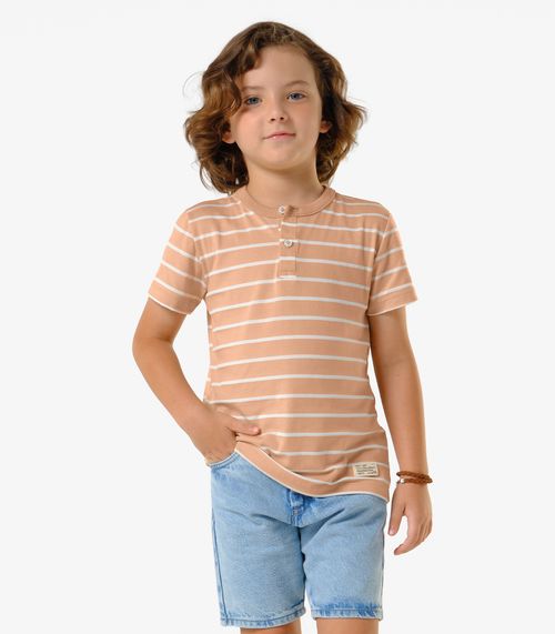 Conjunto Camiseta Com Bermuda Trick Nick Marrom