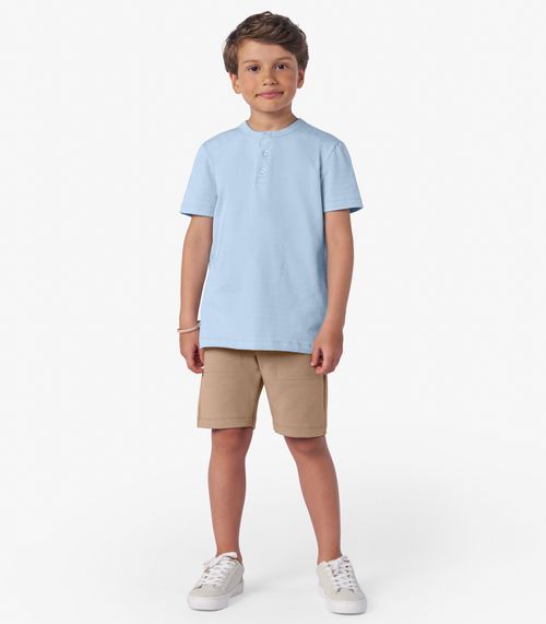 Camisa Masculina Infantil Peitilho Trick Nick Azul