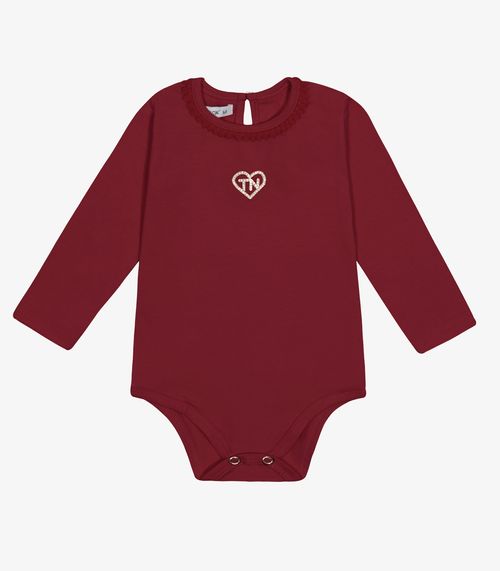Body Menina Com Detalhe Termocolante Trick Nick Vermelho