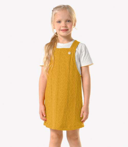 Conjunto Infantil Blusa Com Salopete Trick Nick Amarelo