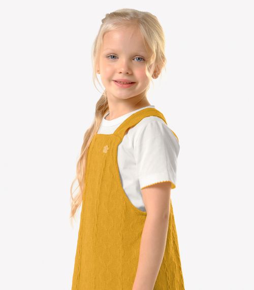 Conjunto Infantil Blusa Com Salopete Trick Nick Amarelo