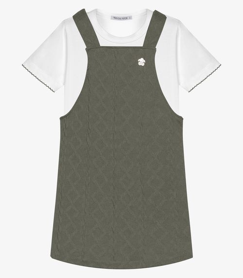 Conjunto Infantil Blusa Com Salopete Trick Nick Verde