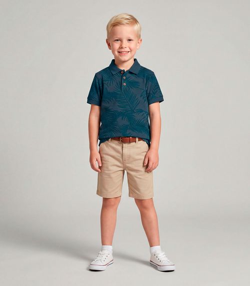 Polo Infantil Em Cotton Trick Nick Azul
