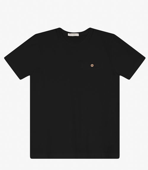 Camiseta Menino em Meia Malha Trick Nick Preto