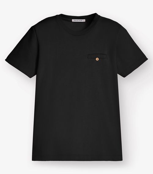 Camiseta Menino em Meia Malha Trick Nick Preto