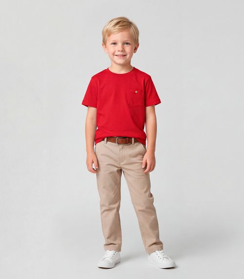 Camiseta Menino em Meia Malha Trick Nick Vermelho