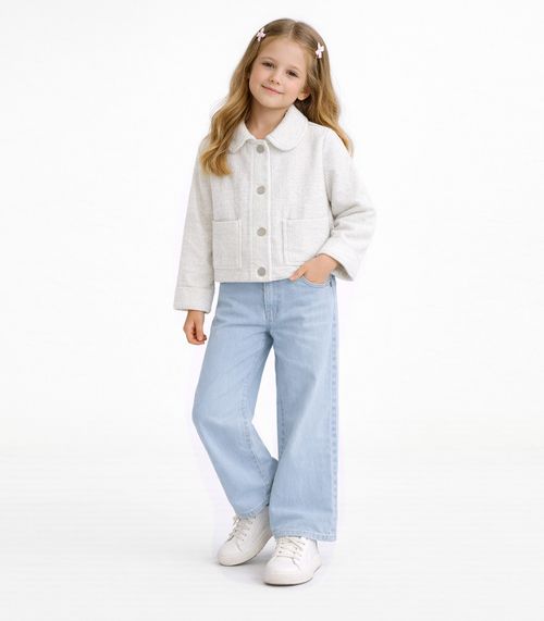Casaco Infantil Tweed Shine Trick Nick Branco