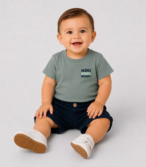 Conjunto Infantil Camiseta Com Bermuda Trick Nick Verde