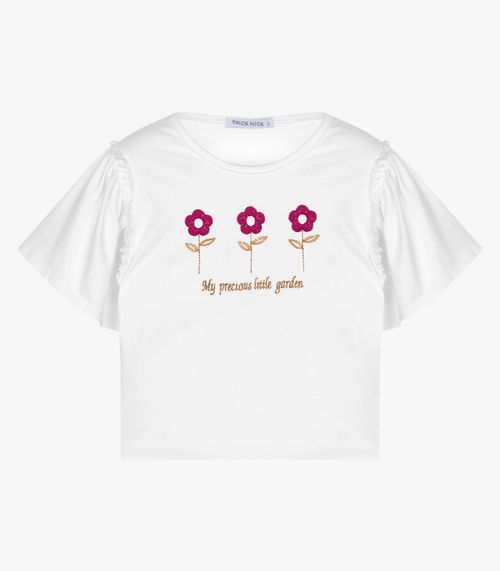 Conjunto Infantil Blusa Com Saia Trick Nick Branco