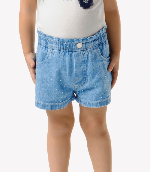 Shorts Jeans Infantil Feminino Trick Nick Azul