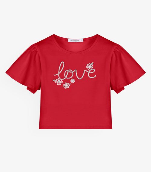Conjunto Menina Blusa Com Shorts Trick Nick Vermelho