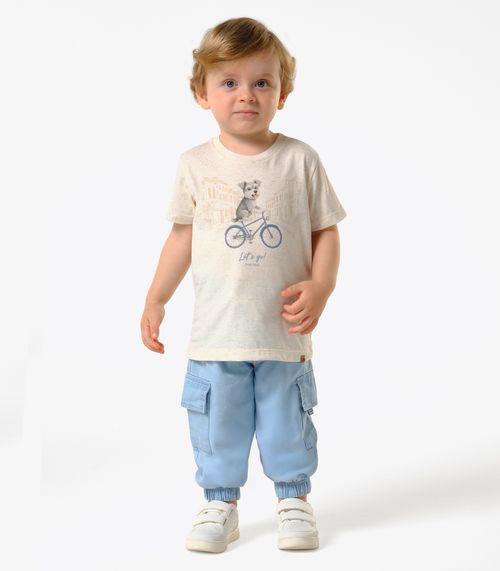 Calça Infantil Jeans Cargo Trick Nick Azul