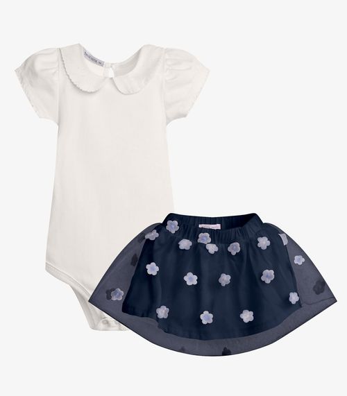 Conjunto Feminino Body Com Saia Trick Nick Bege