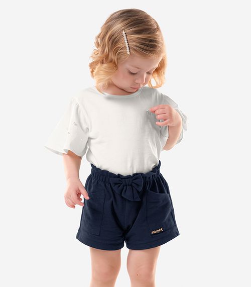 Blusa Infantil Menina Cotton Leve Trick Nick Bege