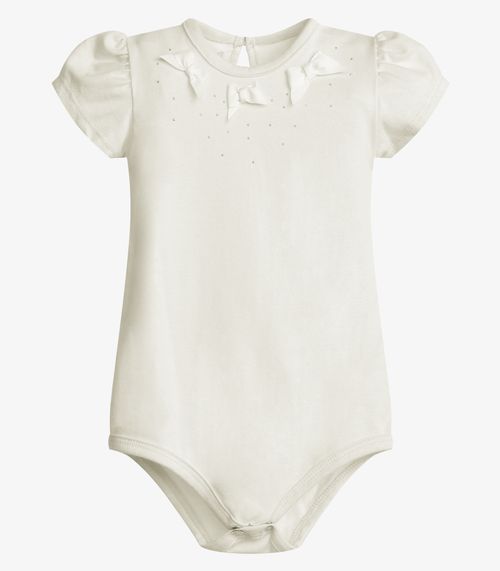 Conjunto Menina Body Com Shorts Trick Nick Bege