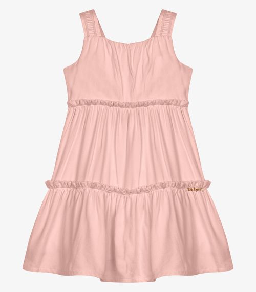 Vestido Infantil Menina Viscose Doby Trick Nick Rosa