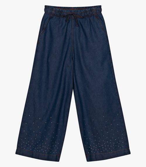 Calça Infantil Jeans Wide Leg Trick Nick Azul