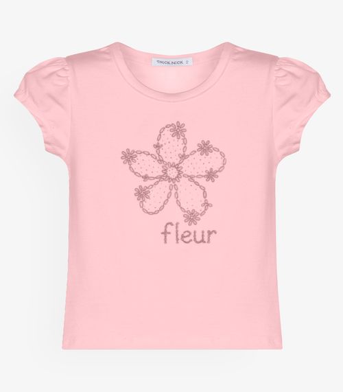 Conjunto Infantil Blusa Com Shorts Trick Nick Rosa
