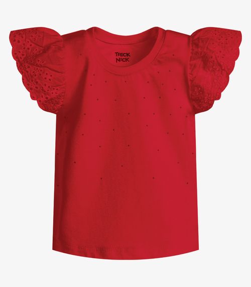 Conjunto Menina Blusa Com Shorts Trick Nick Vermelho