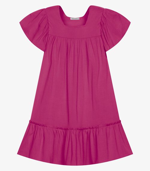 Vestido Infantil Viscose Liso Trick Nick Rosa