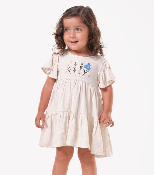 Vestido Trick Nick Bege