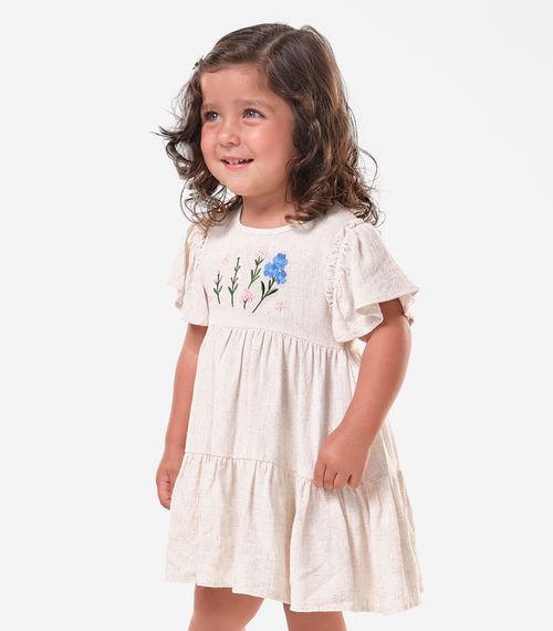 Vestido Trick Nick Bege