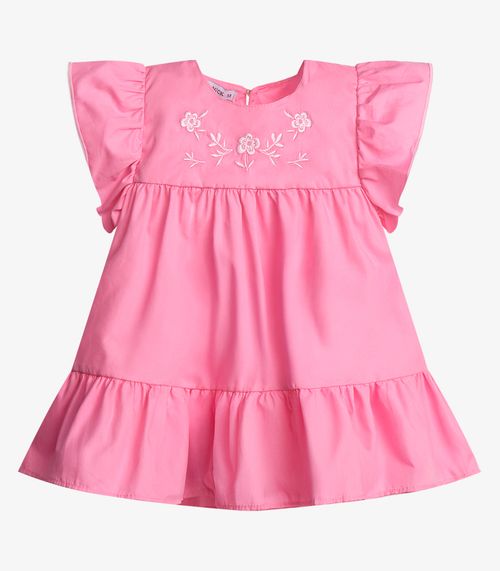 Vestido Infantil Menina Tricoline Trick Nick Rosa