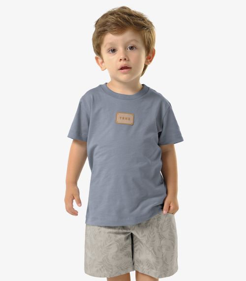 Conjunto Camiseta Cotton Com Bermuda Trick Nick Azul