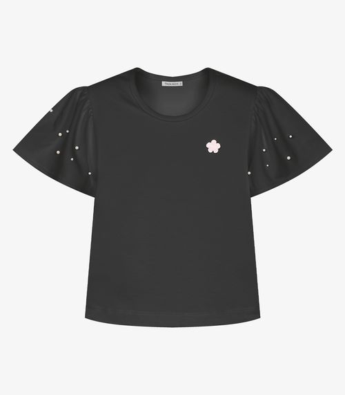 Blusa Infantil Feminina Cotton Leve Trick Nick Preto