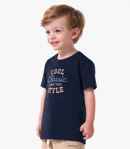 Conjunto Camiseta Com Bermuda Trick Nick Azul