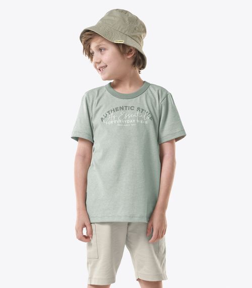 Conjunto Infantil Camiseta Com Bermuda Trick Nick Verde