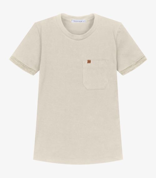 Camiseta Infantil Cotton Menino Trick Nick Bege