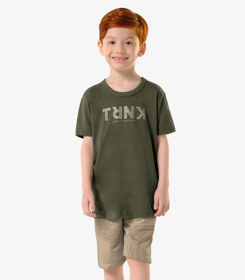Conjunto Camiseta Com Bermuda Trick Verde