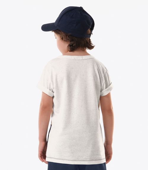 Camiseta Infantil Menino  Meia Malha Trick Nick Azul
