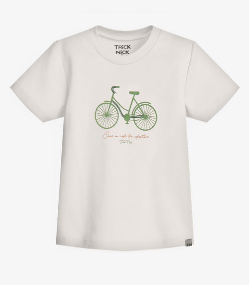 Conjunto  Infantil Camiseta Com Bermuda Trick Nick Bege