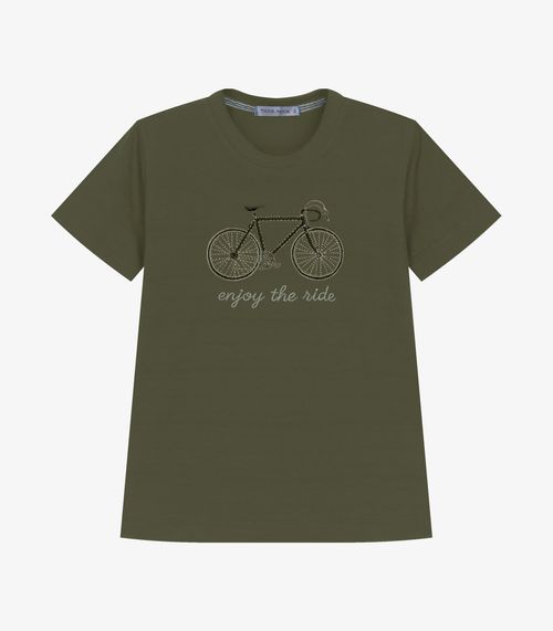 Camiseta Infantil Meia Malha Estampa Trick Nick Verde
