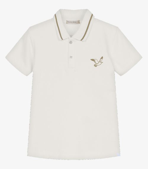 Conjunto Infantil Polo Com Bermuda Trick Nick Bege