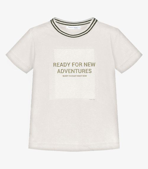 Conjunto Infantil Camiseta Com Bermuda Trick Nick Bege