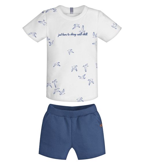 Conjunto Infantil Camiseta Com Bermuda Trick Nick Branco