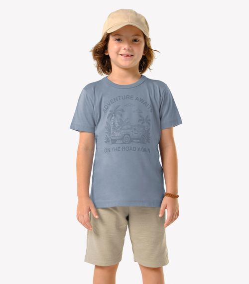 Conjunto Infantil Camiseta Com Bermuda Trick Nick Azul
