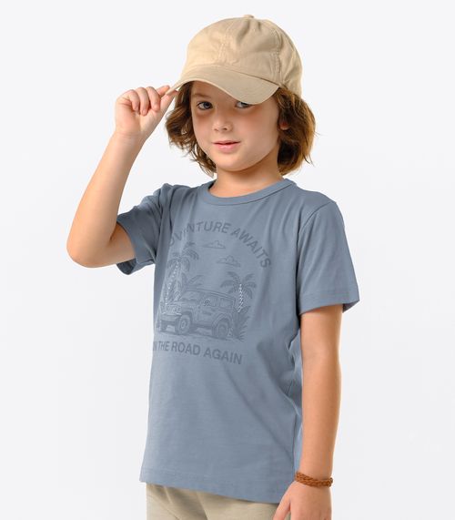 Conjunto Infantil Camiseta Com Bermuda Trick Nick Azul