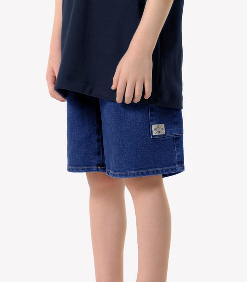 Bermuda Infantil Menino Jeans Trick Nick Azul