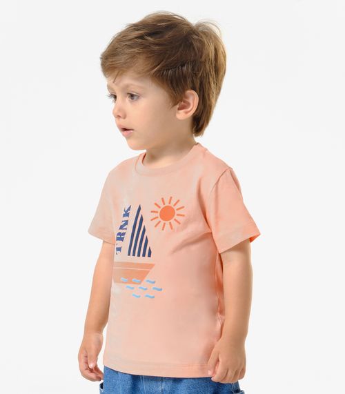 Conjunto Infantil  Camiseta Com Bermuda Trick Nick Rosa