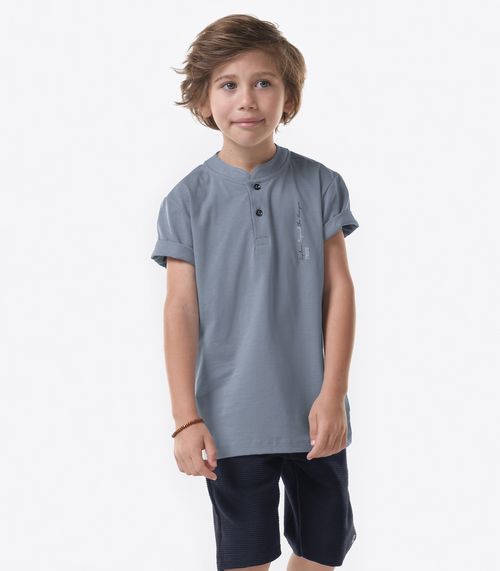 Conjunto Infantil Camiseta Com Bermuda Trick Nick Azul